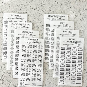 Vacation A6 cash envelope savings trackers