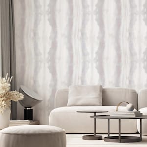 Neutral Watercolor Striped Wall Mural - Abstract Vertical Stripes Wallpaper - Modern Minimalist Design AM171