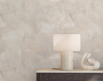 Beige Limewash Wallpaper - Neutral Textured Plaster Effect Wall Mural - Stucco Concrete Look A034