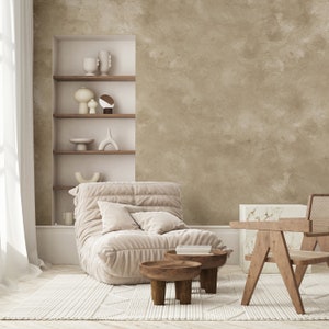 Limewash Plaster Peel & Stick Wall Mural - Textured Cement Concrete Self Adhesive Wall Decal - Venetian Stucco Removable Wallpaper AM087