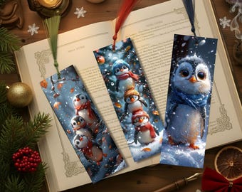 Winter Bookmark - Snow | Handmade Laminated Book Accessory | Gift for Book Lovers and Bookworms