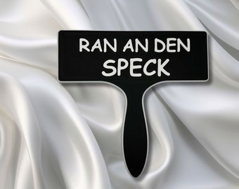 Fotobox Schild mit Spruch - "Ran an den Speck" - Hochzeit - Geburtstag - Props - Accessoires - lustiger Spruch - Schild zum hochhalten