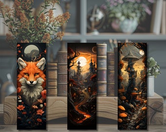 Lesezeichen - Set - Quaste - Fantasy - Wolf - Bücherliebe - Bücherwurm - Geschenkidee - Bücherfan -  hochwertiges Fotopapier (Art.-Nr.: 2)