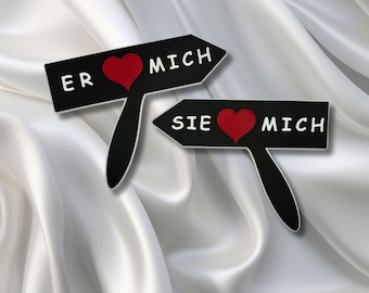 2x Fotobox Schild mit Spruch "Liebe" - Hochzeit - Geburtstag - Props - Accessoires - lustiger Spruch - Schild zum hochhalten