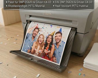 Auffangschale für DNP DS620 & Citizen CX-02 | Hitzebeständiges PETG Catch Tray | Fotobox und Event Drucker Zubehör | Paper Output Holder