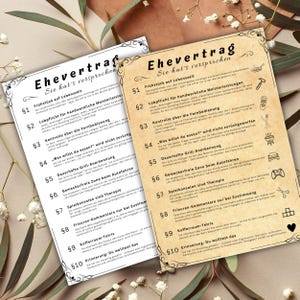 Personalisiertes Eheurkunde Bräutigam – Lustiger Ehevertrag – Hochzeitsgeschenk – Eheurkunde Mann, JGA Geschenk, A4 Druck  & laminiert