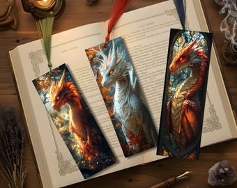 Dragon Bookmark - Fantasy | Handmade Laminated Book Accessory | Gift for Book Lovers and Bookworms
