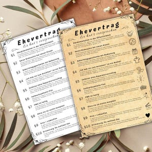 Personalisiertes Eheurkunde Braut – Lustiger Ehevertrag – Hochzeitsgeschenk – Eheurkunde Frau, JGA Geschenk, A4 Druck  & laminiert