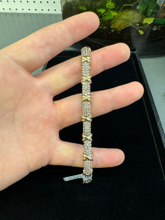 10kyg Champagne Diamond tennis bracelet