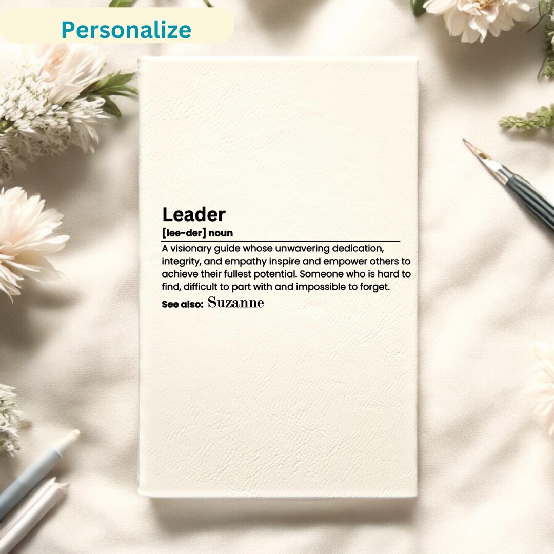 Personalized Leader Journal, Leader Journal Gift, Leader Definition ...