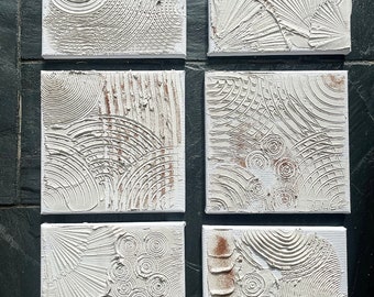 Sand and cream minis | Wall Art | Textured Art work | 3d Art | Modern | Scandi