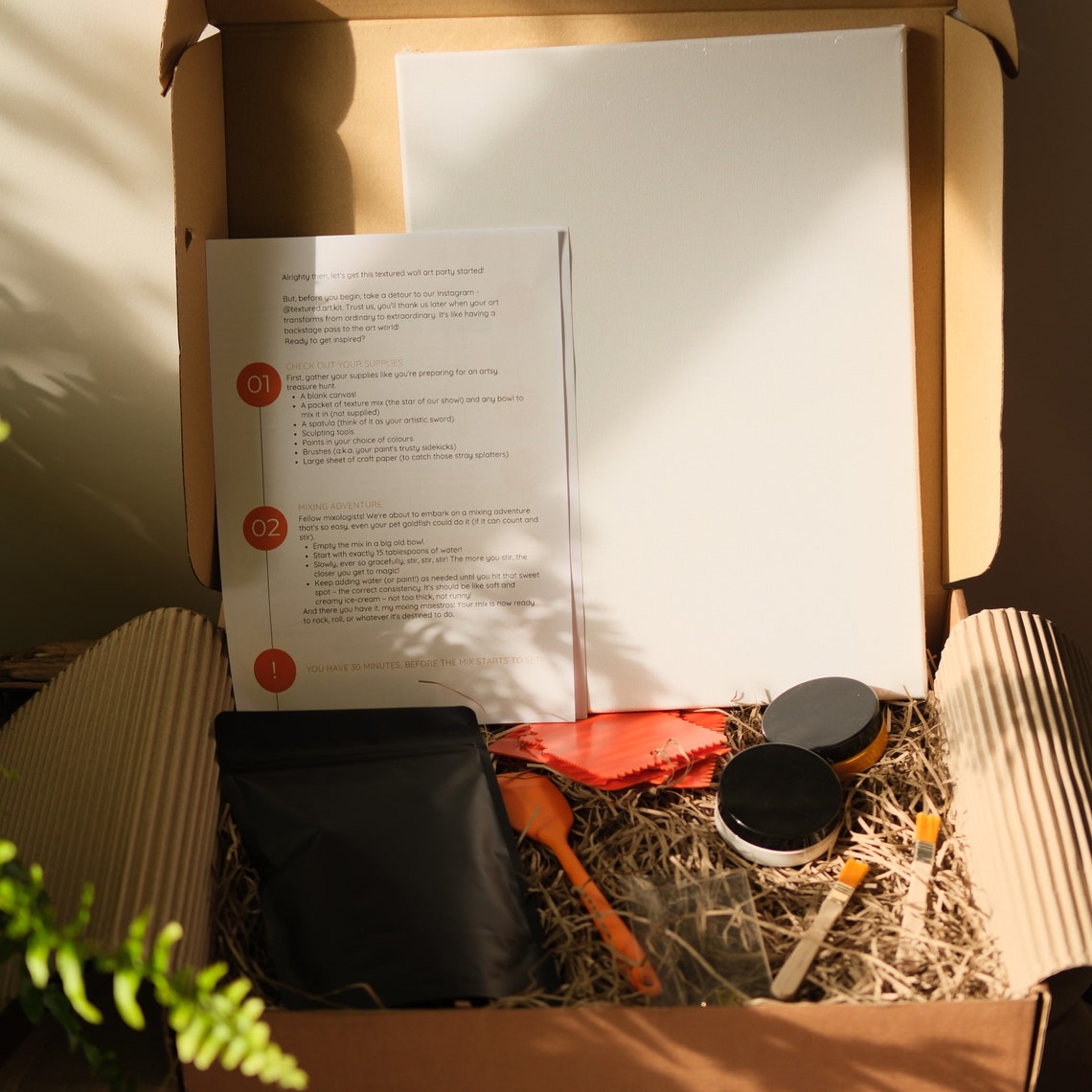 DIY Textured Canvas Toolkit DIY Plaster Art Set Creative Etsy