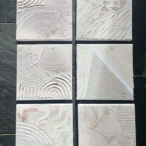 Sand und Taupe Minis | Wandkunst | Strukturierte Kunstarbeit | 3d Kunst | Boho | Eklektisch
