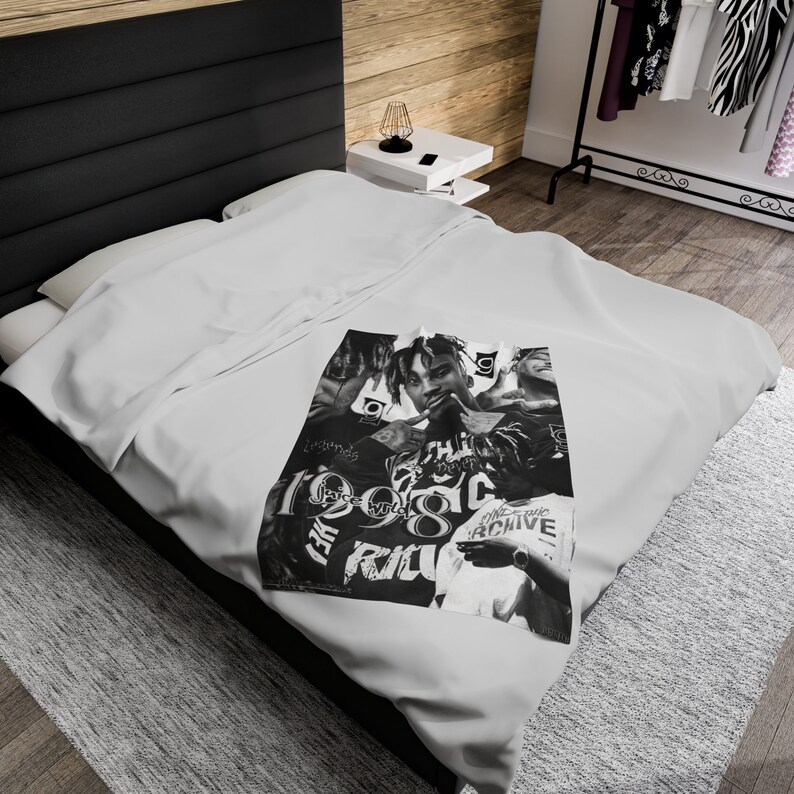 Juice WRLD Blanket Juice WRLD Velveteen Plush Blanket Custom Juice WRLD