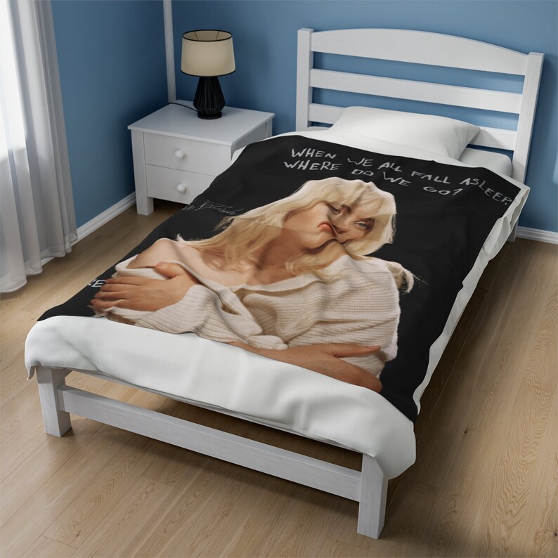 Billie Eilish Velveteen Plush Blanket Billie Eilish Blanket Aesthetic