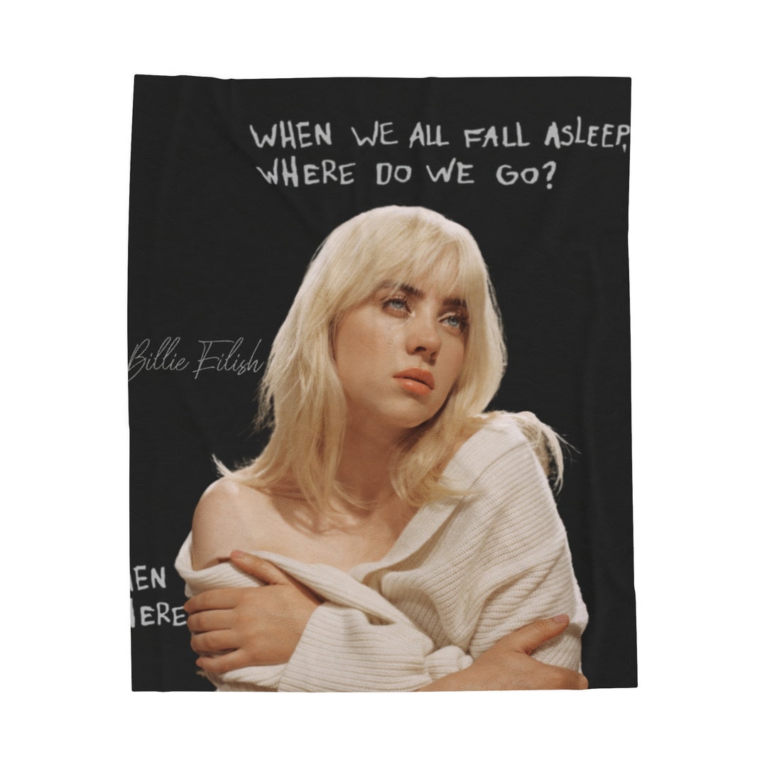 Billie Eilish Velveteen Plush Blanket Billie Eilish Blanket Aesthetic