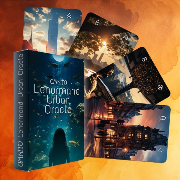 OMNITO Lenormand Urban Oracle | Wisdom Cards for Love and Life | Modern 36-Card Set with Guide Book for Soul, Destiny, and Fortune Reading
