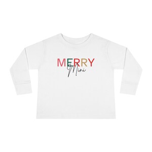 Merry Mini Christmas Mama and Me Toddler Long Sleeve Tee