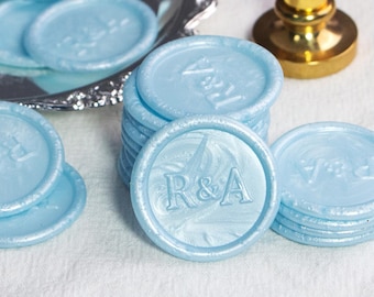 Custom wax seal stickers for wedding invitation, Handmade wax sticker, Self-adhesive backing, Custom any logo, Initial wax seal,Wedding gift