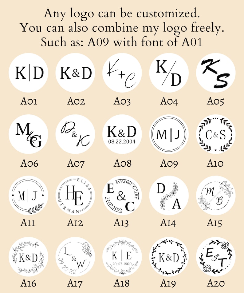 Adesivi con sigillo di cera con logo personalizzato, 40 stili di logo, adesivi con sigillo di cera fatti a mano, personalizzato qualsiasi logo, adesivo in cera autoadesivo per invito a nozze immagine 3