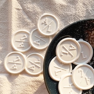 Wax Seal Stamps, White Wax Seal, Initials Wax Seal Stamp Wedding Invitation Wax  Seal, White Wax Seal Stickers, Initials Wax Seal Stamp 