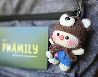 Pig keychain | Crochet Keychain | Handmade Trinket | Key Charm | Purse Charm | Plush | Animal Keychain | Trendy Keychain | Cute Keychain