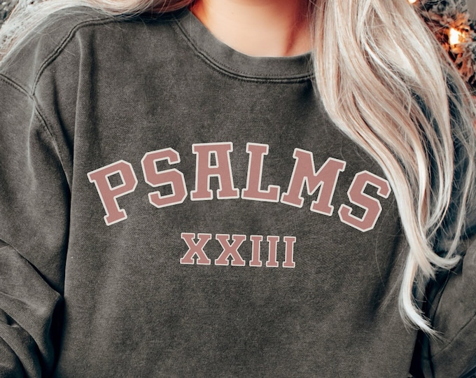 Comfort Colors Psalms 23 sweatshirt bible sweatshirt Christian bible verse Dacozies