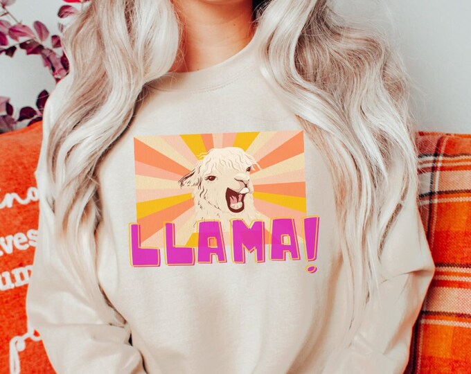 Llama sweatshirt, teacher sweatshirt, cute llama, funny llama