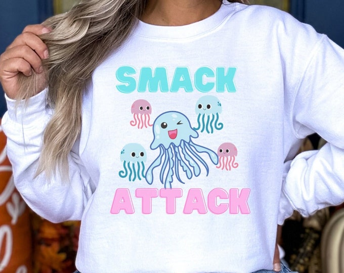 Jellyfish smack attack, teacher sweatshirt, jelly fish, cute jellies