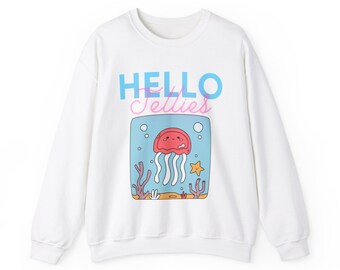 Quallen Sweatshirt, süße Mädchen Sweatshirt, aquatische Sweatshirt, Qualle, Lehrer unter Wasser