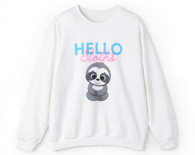 Sloth sweatshirt hello sloths teacher sweatshirt preschool sweatshirt animal themed