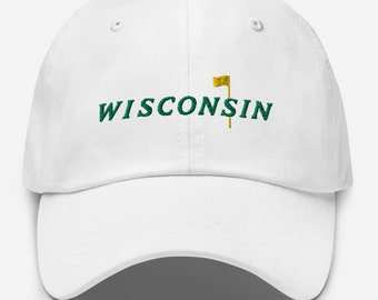 Wisconsin Golfing Hat - Masters at Augusta Inspired Dad Hat for Wisconsin Golfers