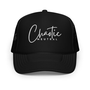Chaotic Neutral Minimalist Trucker Hat - Dungeons & Dragons Trucker Hat - DnD Alignment Hat