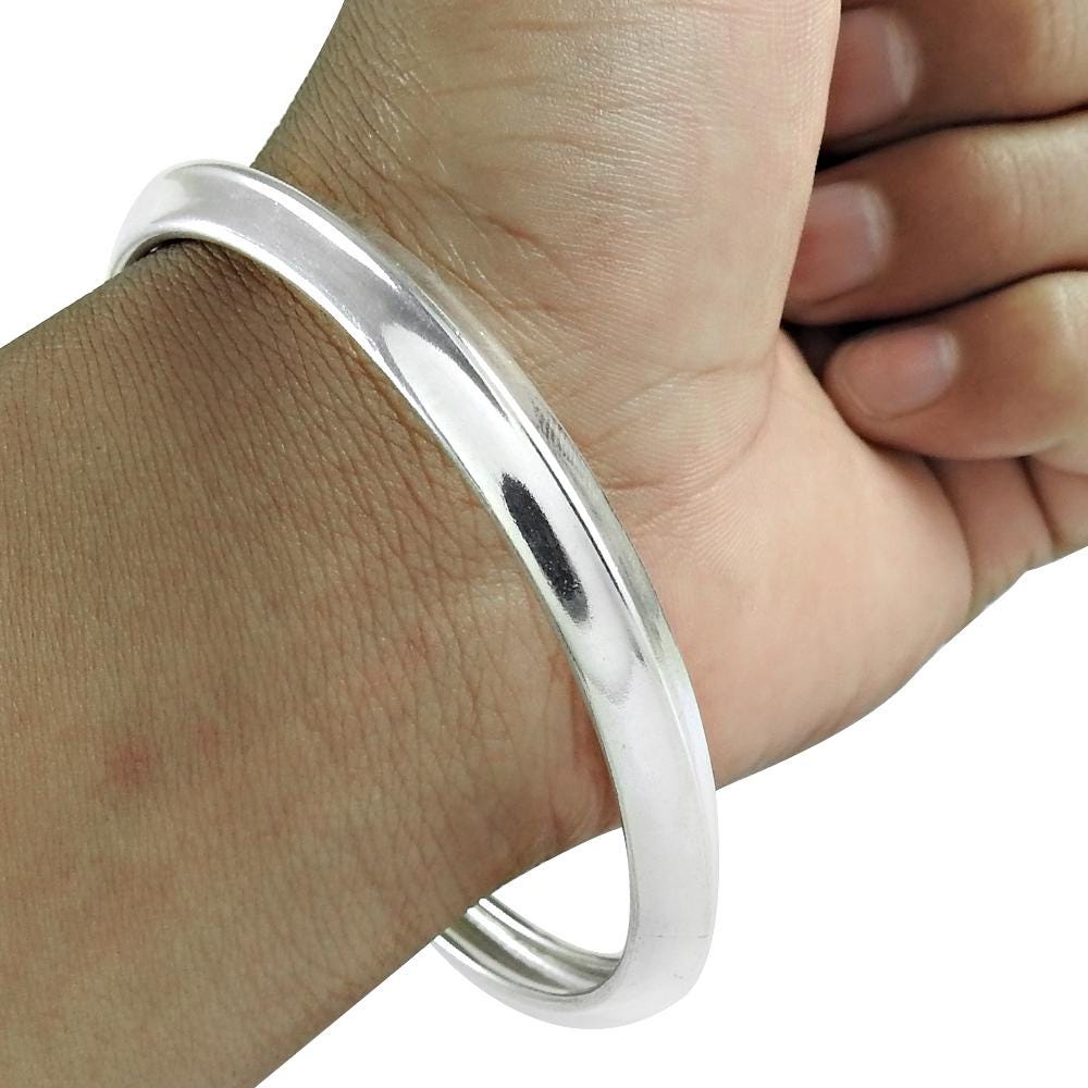 アクセサリー Vintage Silver Heavy Wide Bangle 925 Vintage Silver