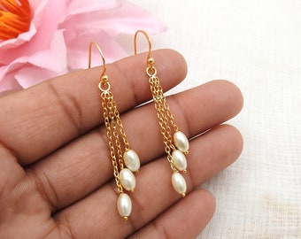 Mother Of Pearl Dangling Earrings Statement Drop & Dangle Earrings Designer Earrings Boho Earrings for Women's Mother's Day Gift Jewelry