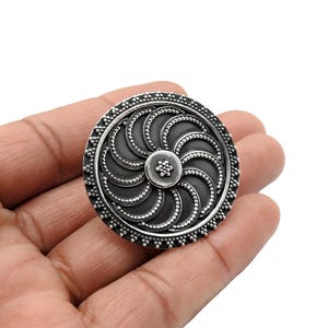 Solid 925 Sterling Silver Designer Ring, Handmade Oxidized Silver Ring for Women, Vintage Statement Ring, Gift For her, Antique Silver Ring