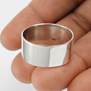 Plain Silver Band Ring, 925 Sterling Silver Ring, Statement Ring, Chunky Ring, Minimalist Ring, Ring For Her, Dainty Everyday Silver Jewelry