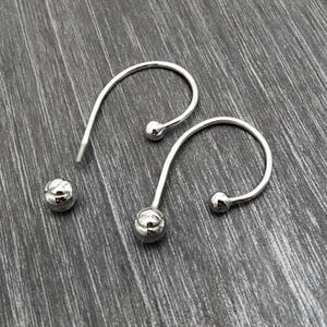 925 Genuine Sterling Silver Ball Earrings, Dangling Earrings, Ball Stud, Hanging Ball Earrings, Gift For Her, Birthday Gift, Gift For Friend