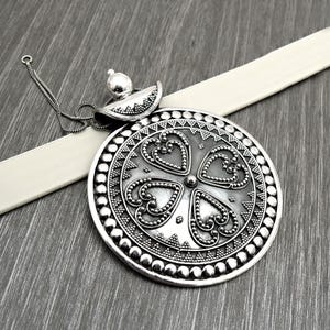 Indian 925 Sterling Silver Amulet Pendant, Ethnic Indian Pendant, Tribal Pendant, Oxidized Silver Ethnic Pendant, Handmade Ethnic Jewelry
