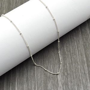 Dainty Bar-satellietchoker, chokerketting, satellietkettingchoker, 925 sterlingzilveren choker, sierlijke staafkettingchoker