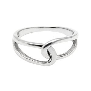 925 Sterling Silver Big Knot Chunky Ring, Weaved Layered Ring, Gift for Her, Bold Dainty Ring For Womens, Open Boho Thumb Ring, Gift Jewelry