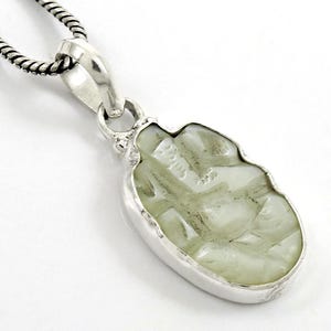 925 Sterling Silver Mother of Pearl Pendant Elegant Gemstone Jewelry, Lord Ganesha Pendant