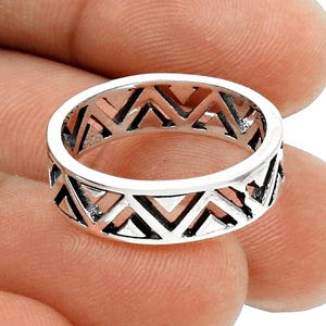 925 Sterling Silver Band Ring Handmade Wedding Jewelry, Simple And Unique Signet Ring