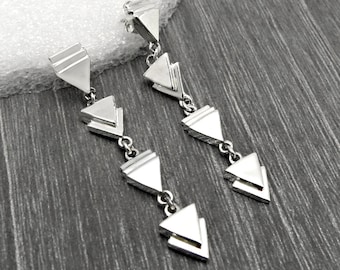Exquisite Arrow Stud Earrings 925 Sterling Silver Stud Earrings Geometric Stud Earrings Triangle Post Earrings Minimalist Earrings For Her