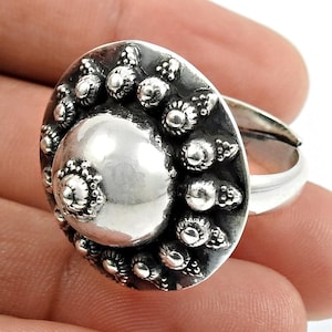 Vintage Style 925 Sterling Silver Ring, Oxidized Silver Ring, Handmade Jewelry, Gift For Her, Antique Style Silver Ring, Gift For Wife