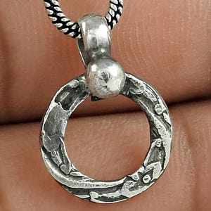 Solid 925 Sterling Oxidized Silver Aesthetic Pendant, Dainty Jewelry, Minimalist Pendant, Handmade Pendant For Her, Unique Design Jewelry