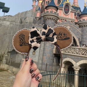 Cowboy Cowgirl Inspired Minnie Ears Mickey Ears Headband (Read Description)