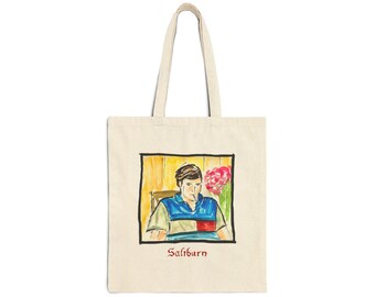 Felix Brooding Tote Bag / Saltburn-Inspired Watercolor / Estate Portrait Tote