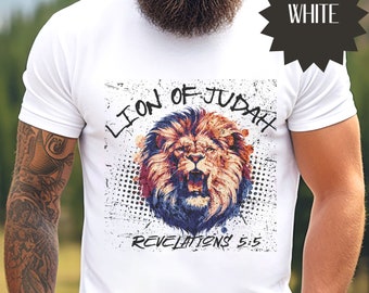 Lion of Judah T-Shirt, Bible Verse Shirt, Faith Tees, Christian Quotes Tees, Christian Gift, Christian Apparel, Pastor Gift, Jesus Apparel
