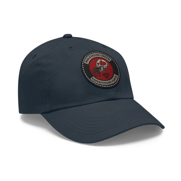 Malevelon Creek Veteran Leather Patch Cap - Expeditionary Force Emblem hat - Malevolon Creek Cap - Perfect Gift for Him